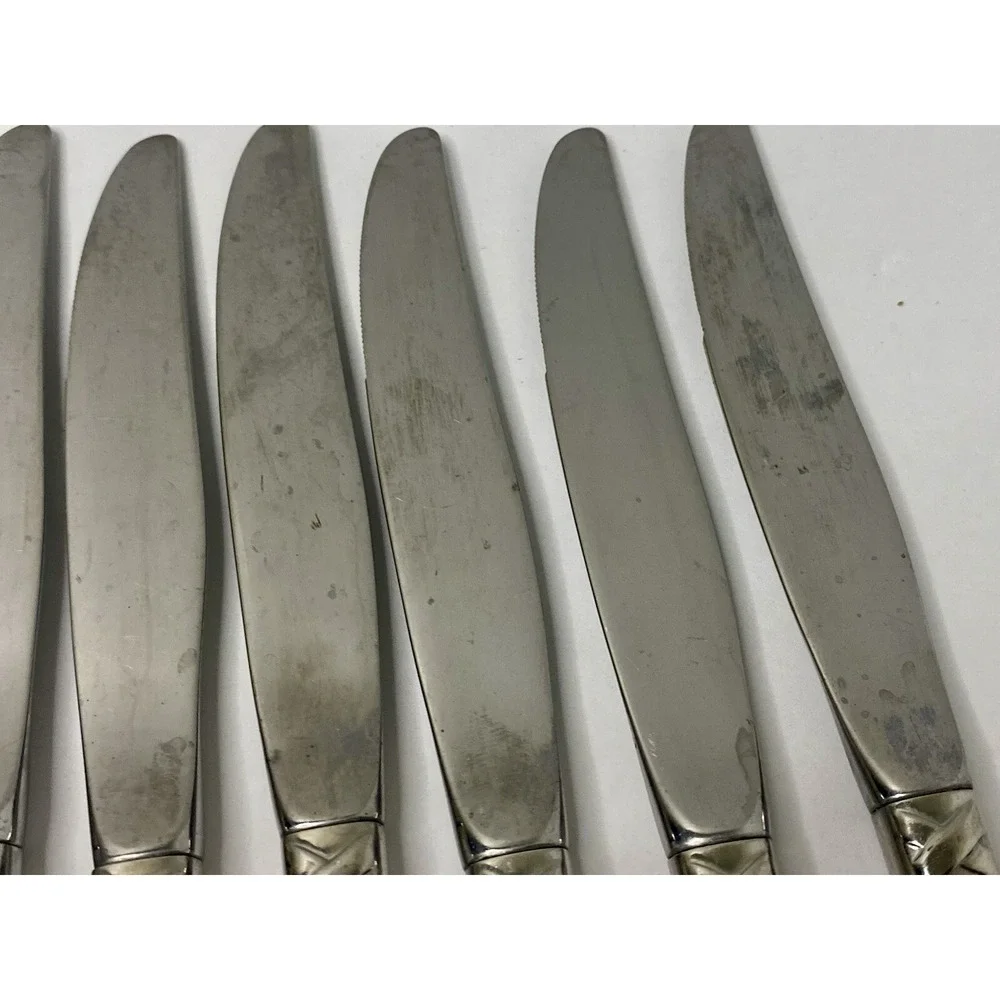 Oneida Ledges Set of 6 Dinner Knives USA Stainless Flatware